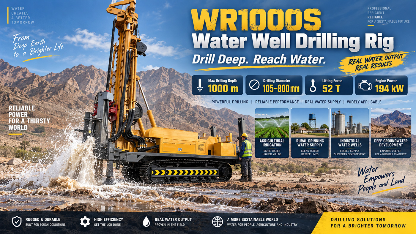 WR1000S Máy khoan giếng nước dạng bánh xích