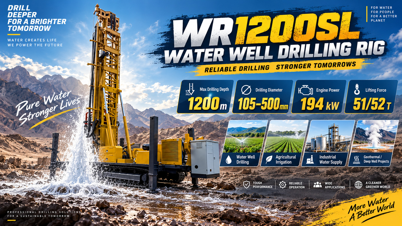 WR1200SL Máy khoan giếng nước dạng bánh xích