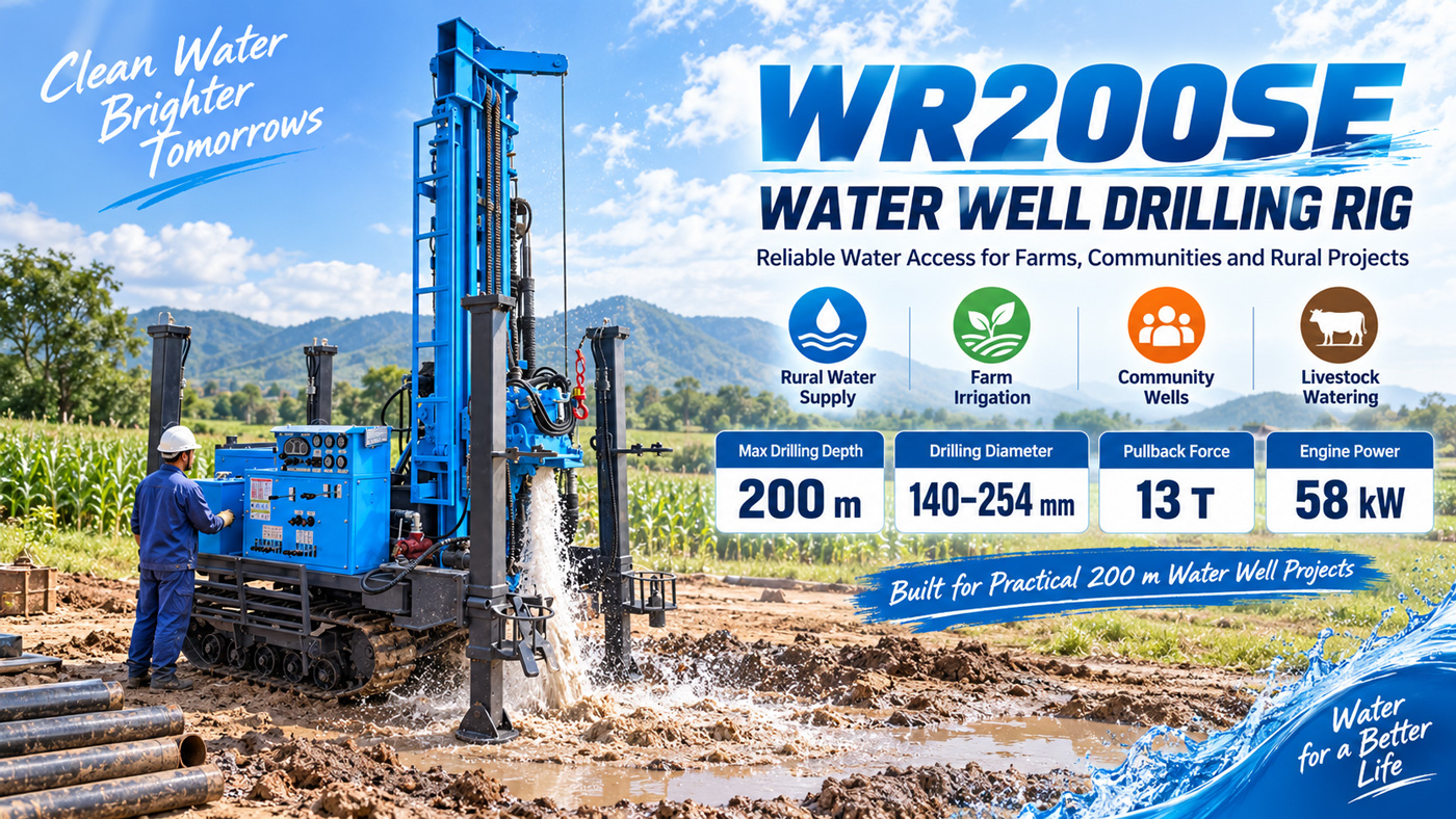 WR200SE Máy khoan giếng nước dạng bánh xích