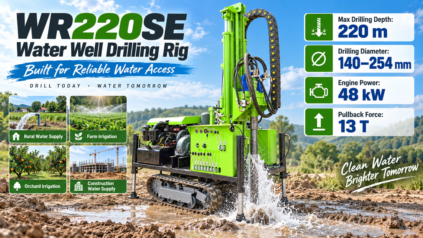 WR220SE Máy khoan giếng nước dạng bánh xích