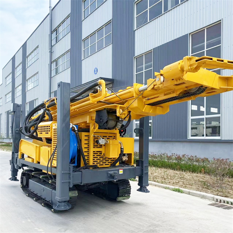 WR500S Kết cấu khung bánh xích và chân chống máy khoan giếng nước 500 mét