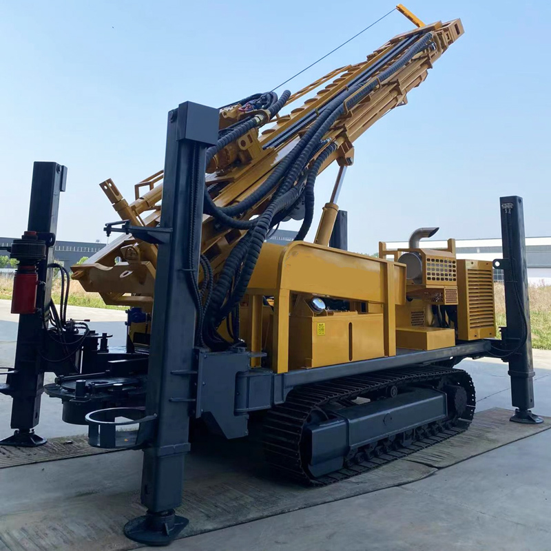 Chi tiết khung gầm bánh xích máy khoan giếng nước sâu cấp 600 mét WR600S