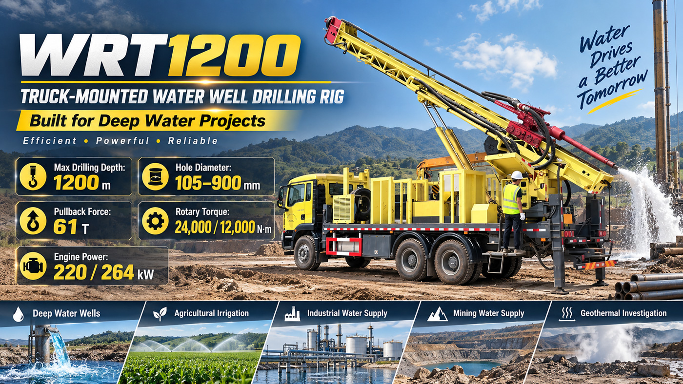 WRT1200 Máy khoan giếng nước gắn trên xe